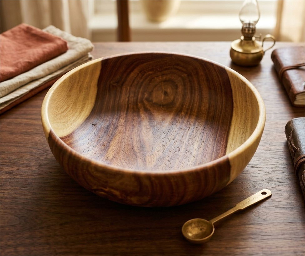 Premium Wooden Bowl – Natural Elegance for Your Home ✨
